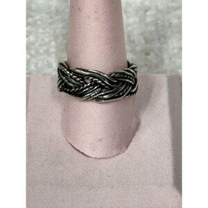 PZ Paz Creations Sterling Silver Braided Band Ring Size 9.5 #45709